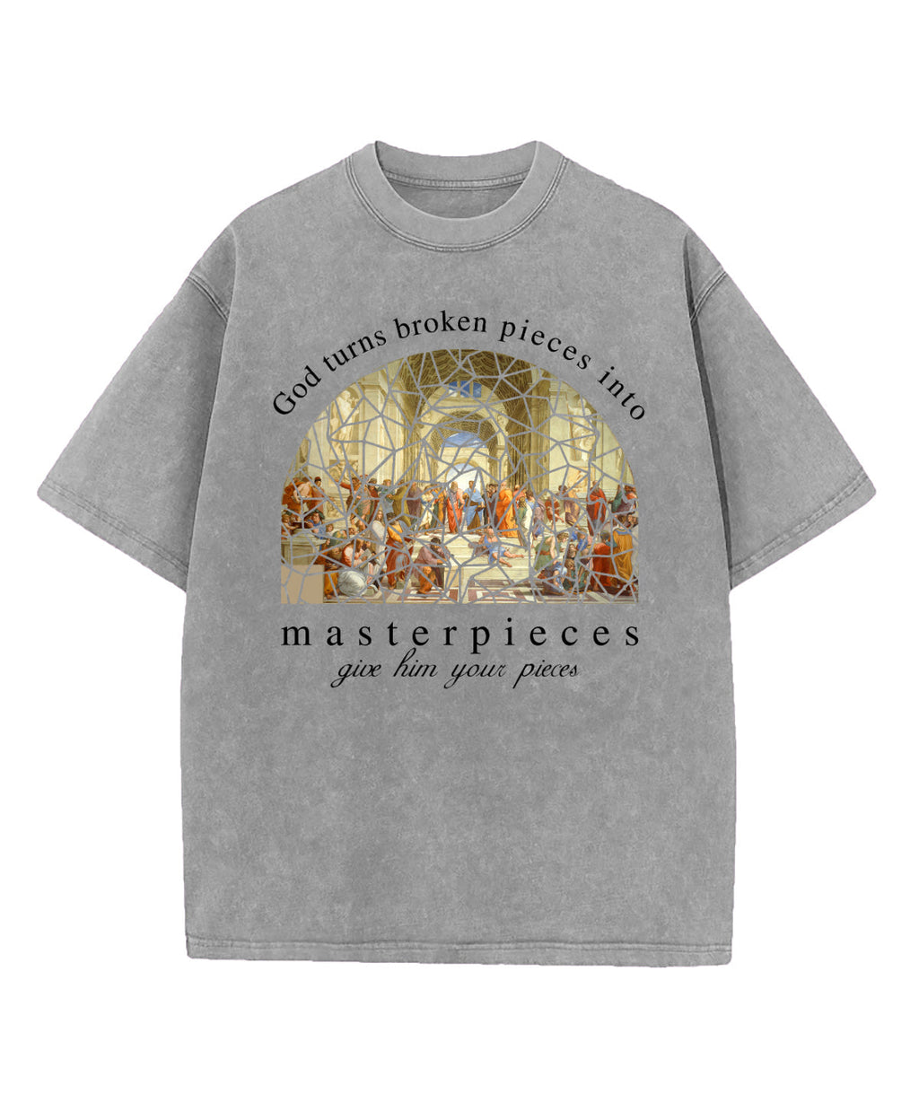 The School of Athens God Turns Washed Christian T-shirt Hoodie, Sweatshirt | CiraTrend.com (Image 4)