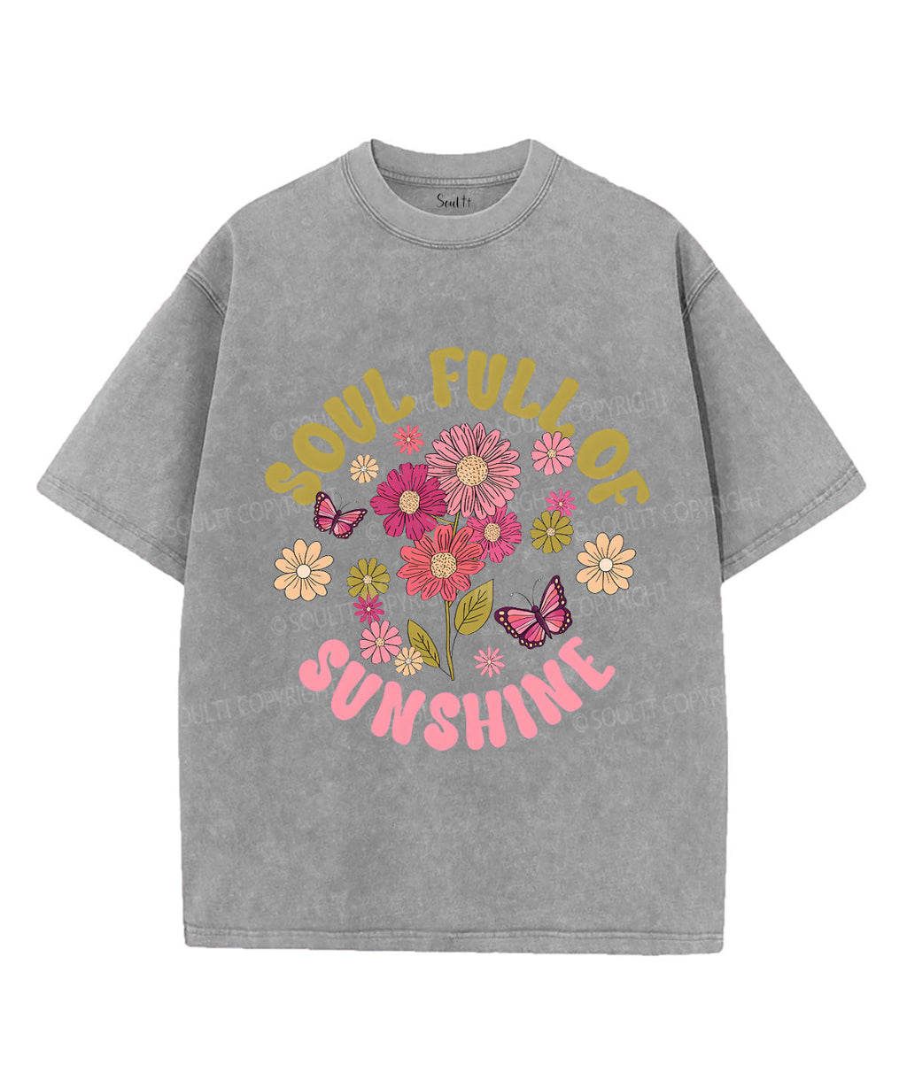 Soul Full of Sunshine Unisex Washed Christian T-shirt Hoodie, Sweatshirt | CiraTrend.com (Image 2)