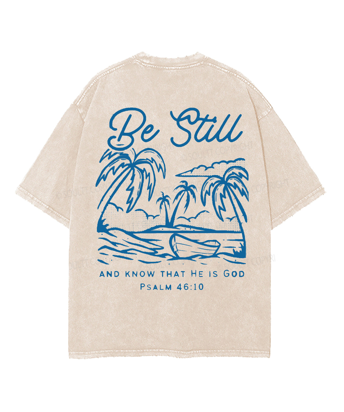Be Still And Know That He Is God Unisex Washed Christian T-shirt Hoodie, Sweatshirt | CiraTrend.com (Image 2)