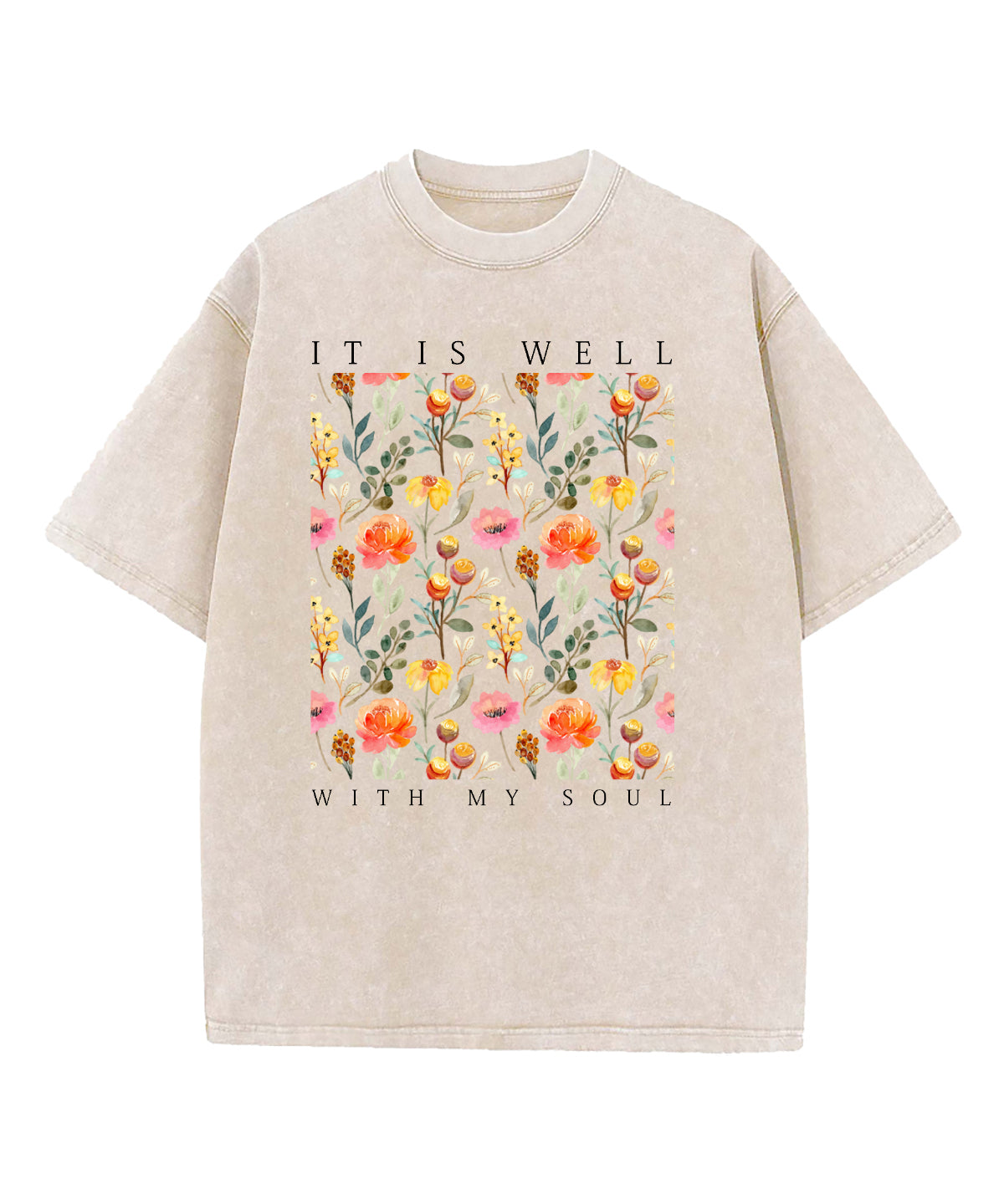 It Is Well With My Soul Washed Christian T-shirt Hoodie, Sweatshirt | CiraTrend.com (Image 3)