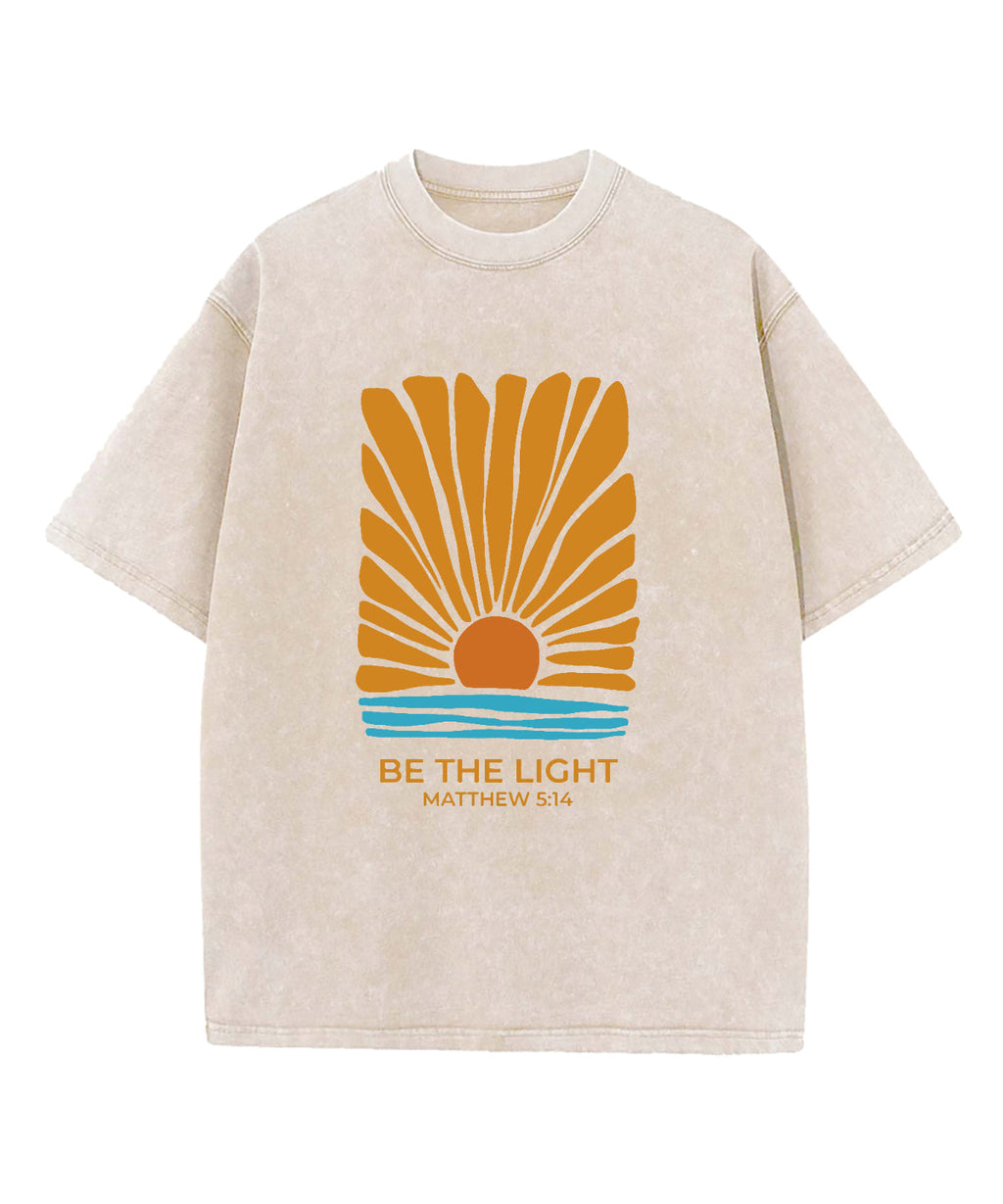 Be The Light Washed Christian T-shirt Style003 Hoodie, Sweatshirt | CiraTrend.com (Image 2)