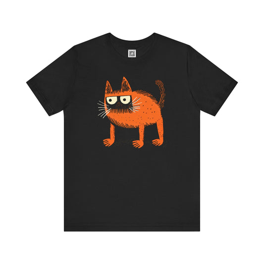 Whimsical Cat Graphic Tee Style065