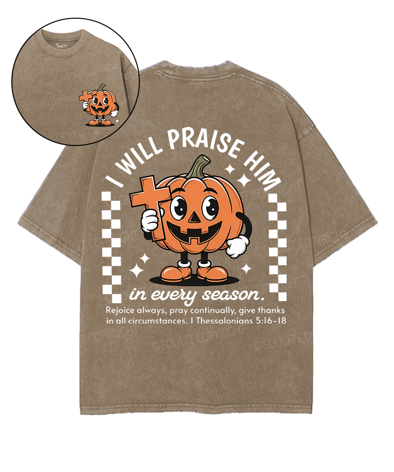 I Will Praise Double Sided Washed Christian T-Shirts, Hoodie, Sweatshirt