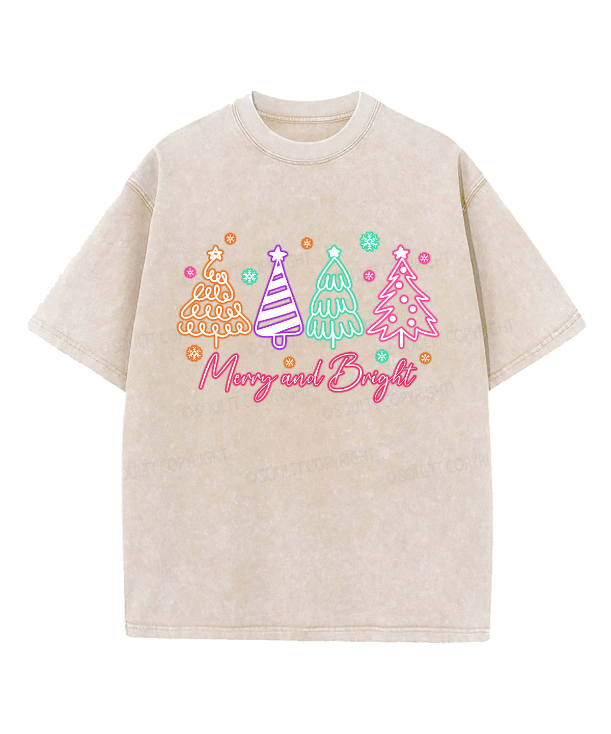 Merry And Bright Washed Christian T-shirt Style002 Hoodie, Sweatshirt | CiraTrend.com (Image 5)