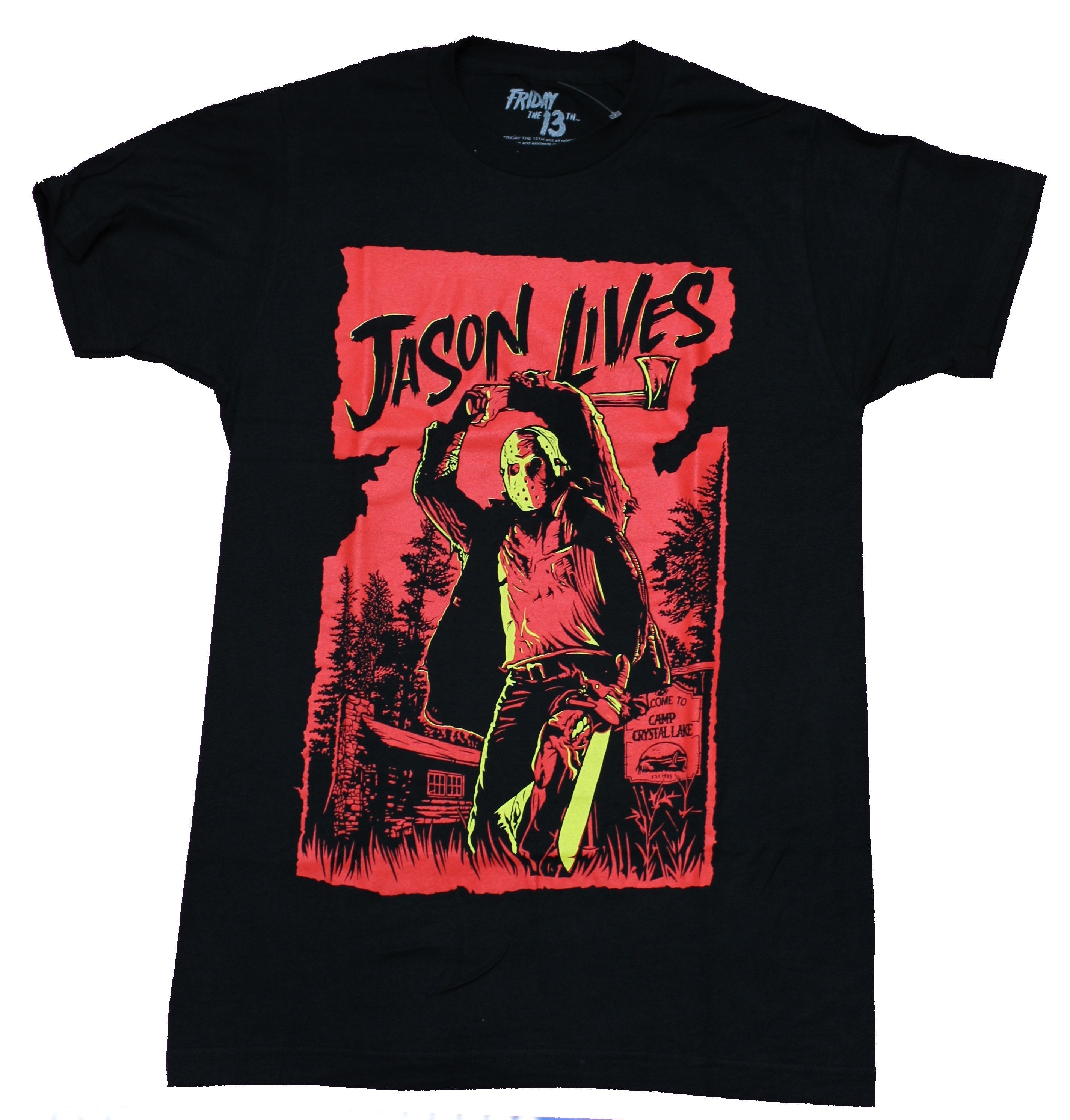Friday the 13th Mens  T-Shirt - Jason Lives Ave Chop Red Poster Image Hoodie, Sweatshirt | CiraTrend.com