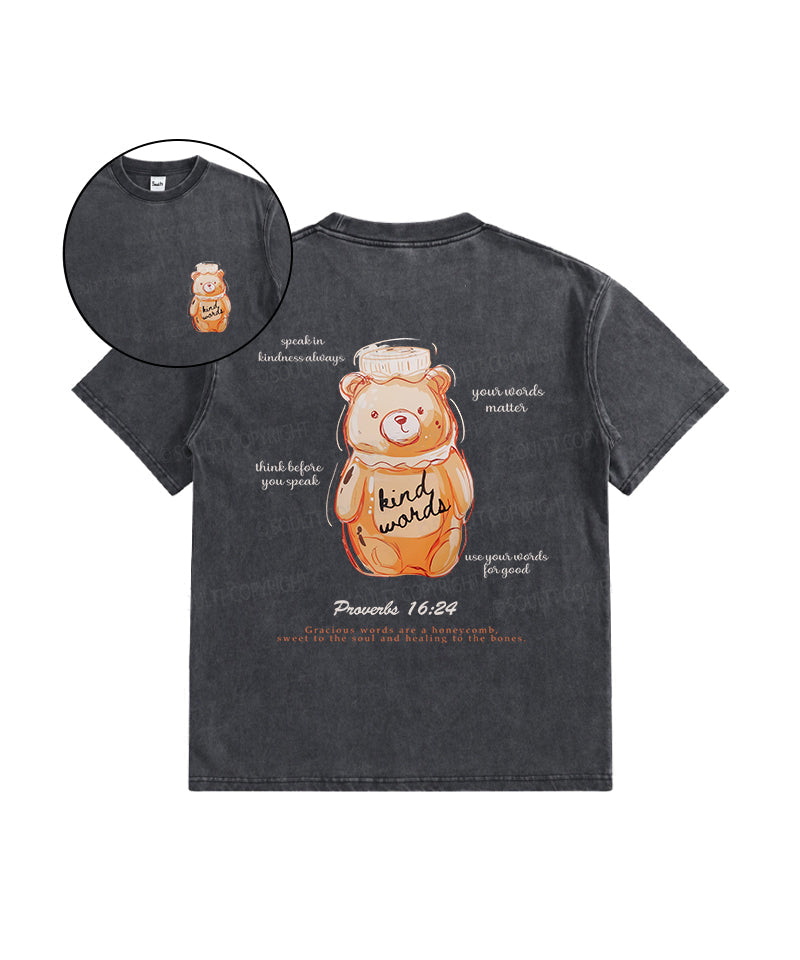 Kids Kind Words Double Sided Washed Christian T-shirt Hoodie, Sweatshirt | CiraTrend.com (Image 1)