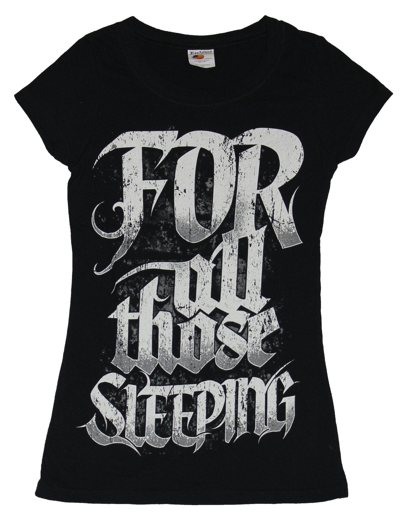 For All Those Sleeping Girls Juniors T-shirt - B & W Giant Word Logo Image Hoodie, Sweatshirt | CiraTrend.com