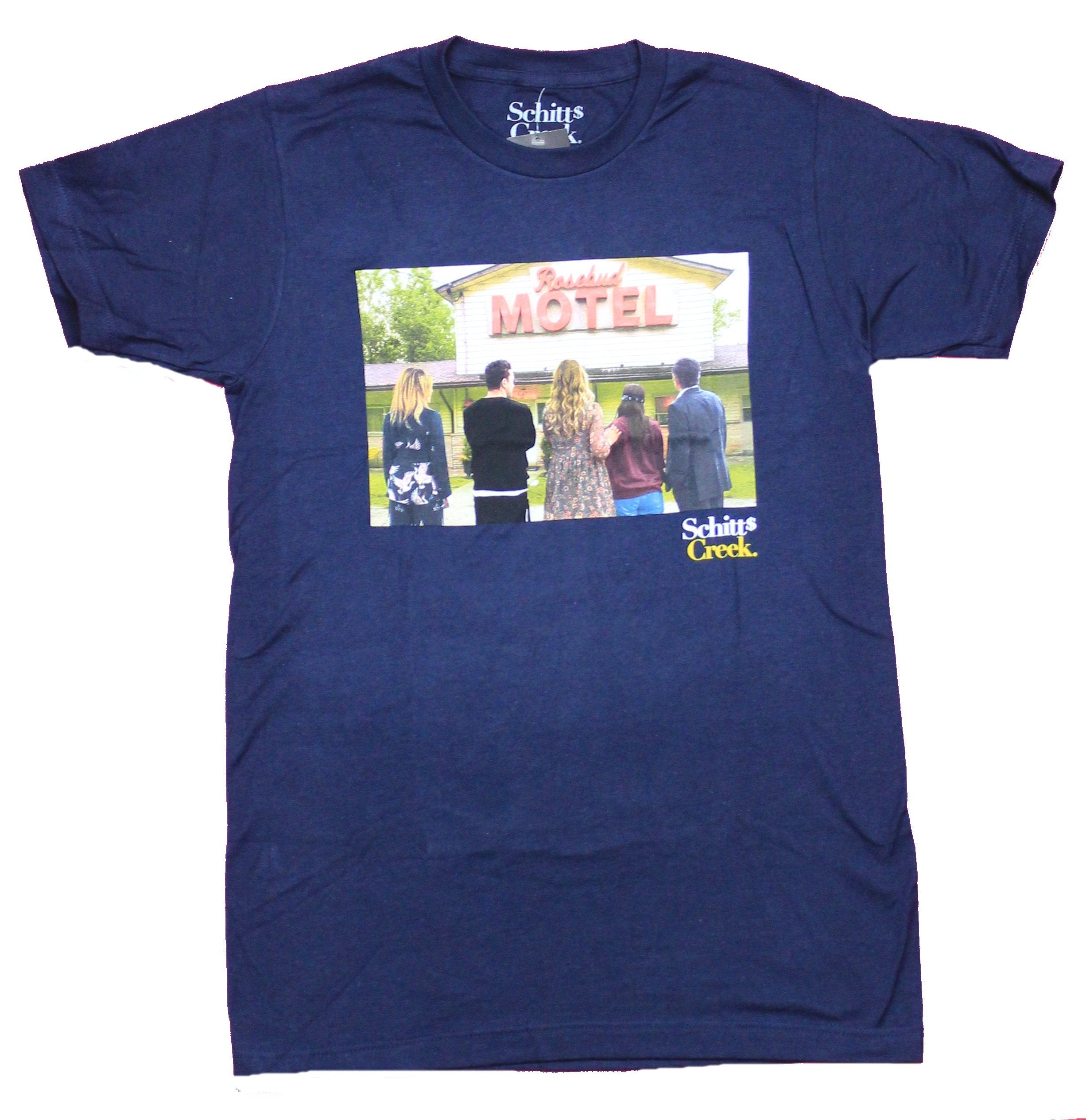 Schitt's Creek Mens T-Shirt - Group Staring At Rosebud Motel Photo Image Hoodie, Sweatshirt | CiraTrend.com