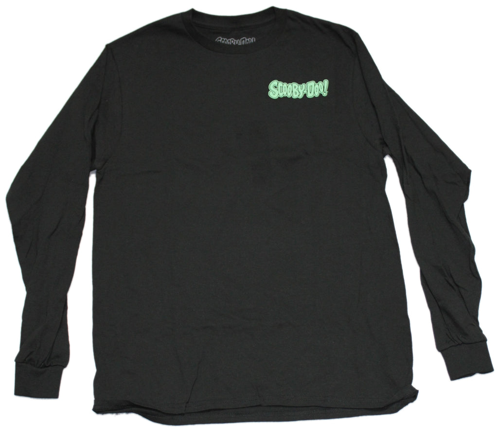 Scooby Doo Mens Long Sleeve T-Shirt - Lapel Logo Eyes Back Hoodie, Sweatshirt | CiraTrend.com (Image 1)