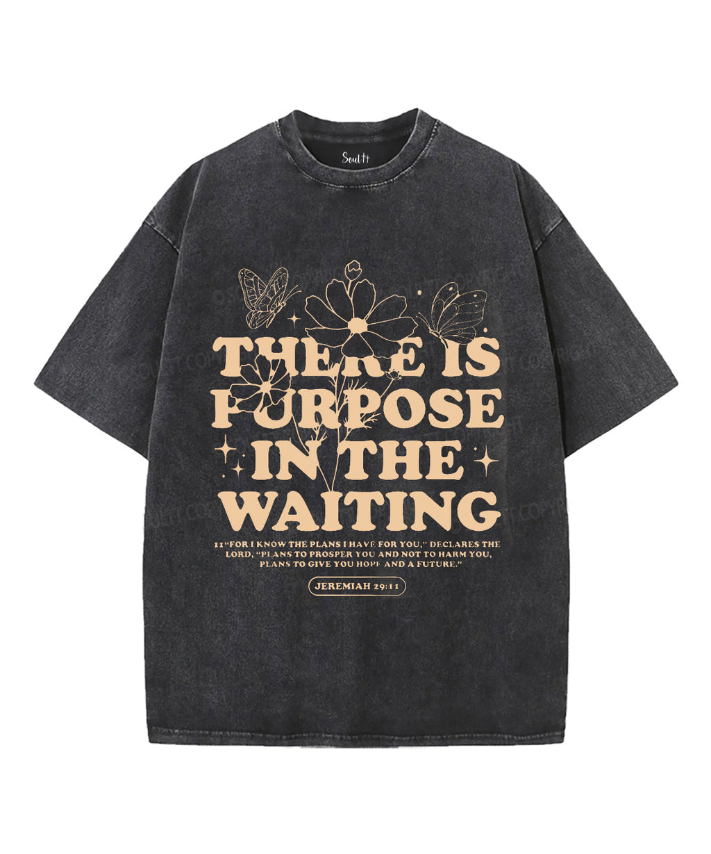 There Is Purpose in the Waiting Unisex Washed Christian T-shirt Hoodie, Sweatshirt | CiraTrend.com (Image 2)