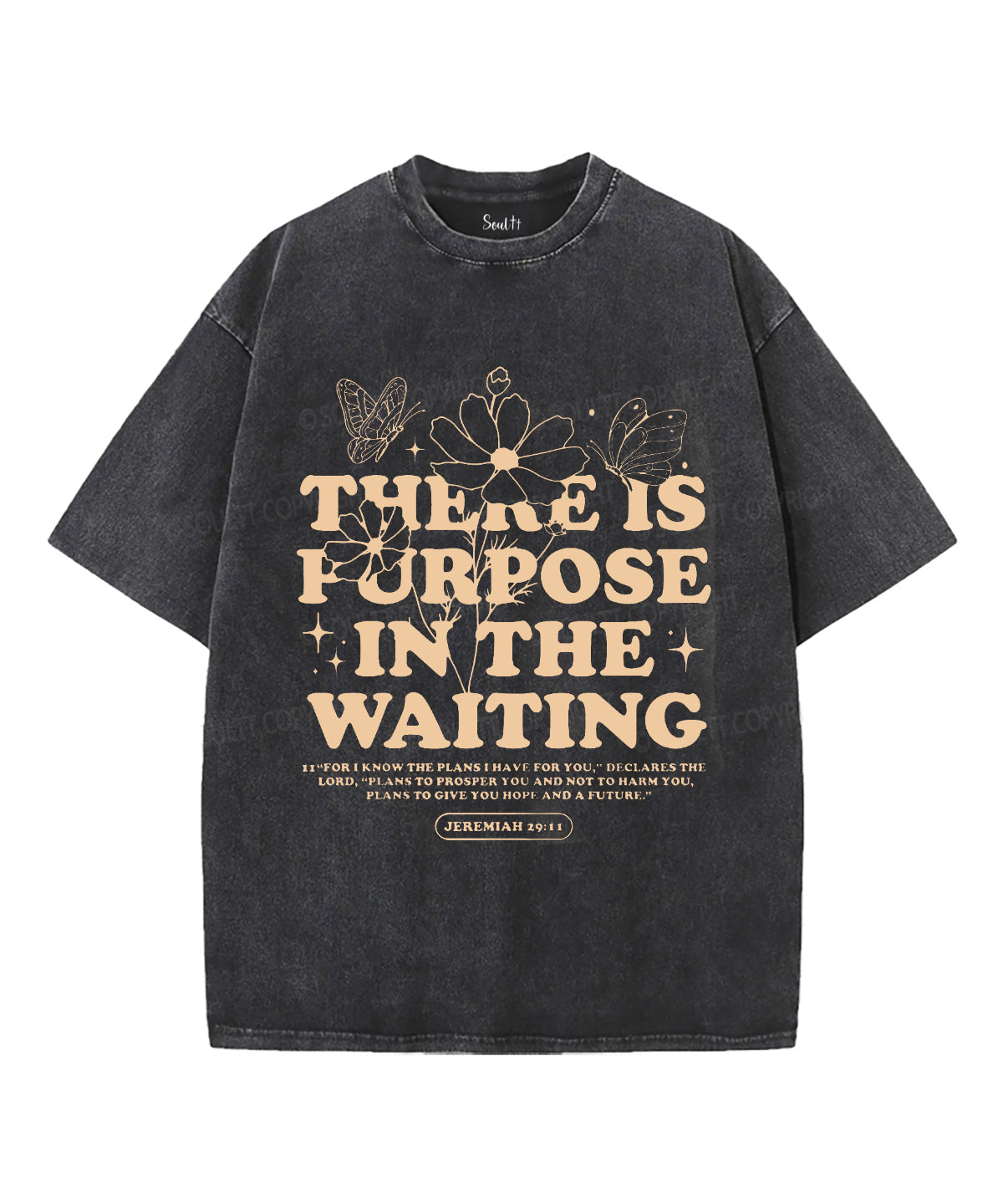 There Is Purpose in the Waiting Unisex Washed Christian T-shirt Hoodie, Sweatshirt | CiraTrend.com (Image 2)