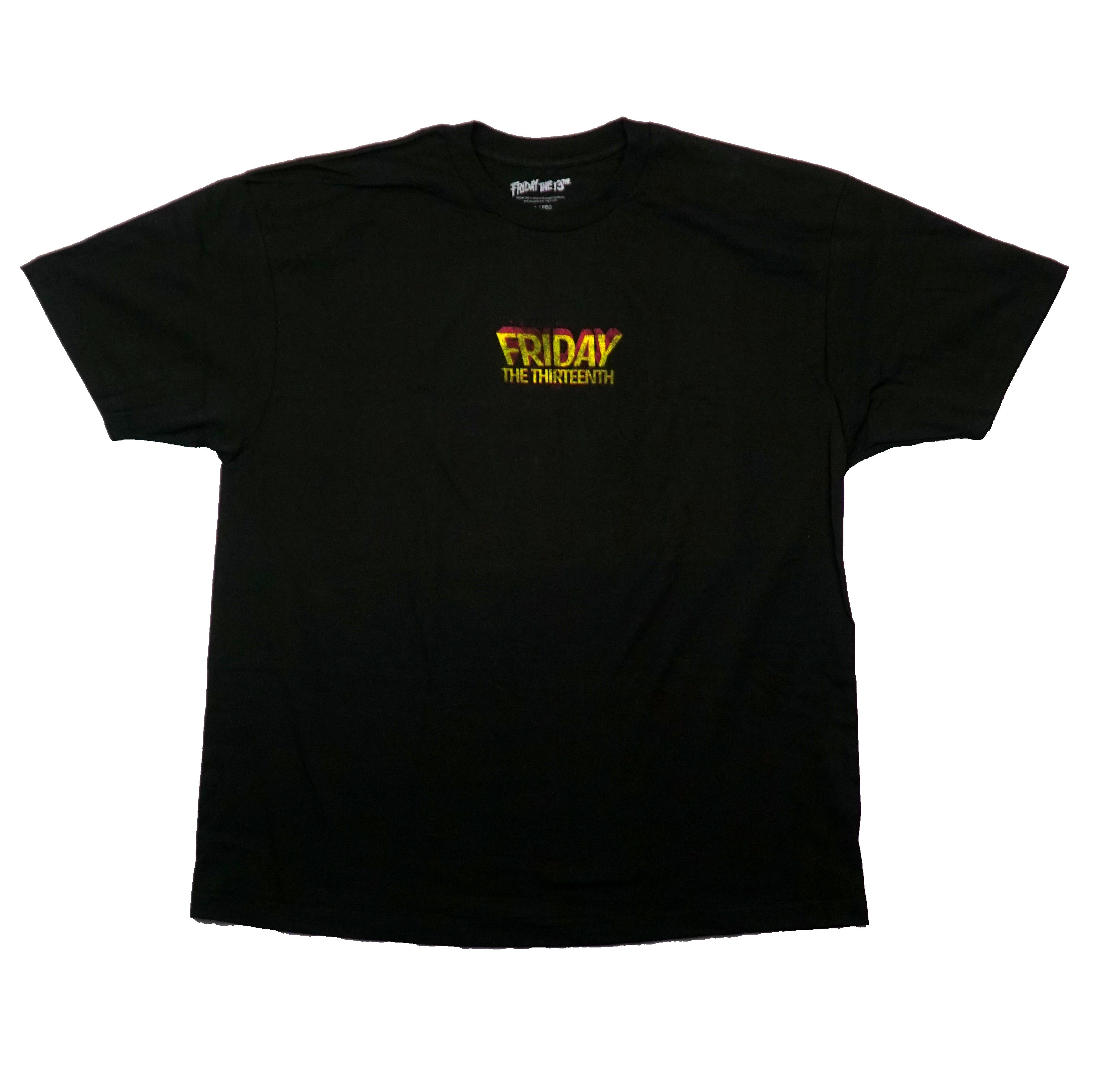 Friday the 13th Mens T-Shirt - Logo Center Mask They were warned...on back Hoodie, Sweatshirt | CiraTrend.com