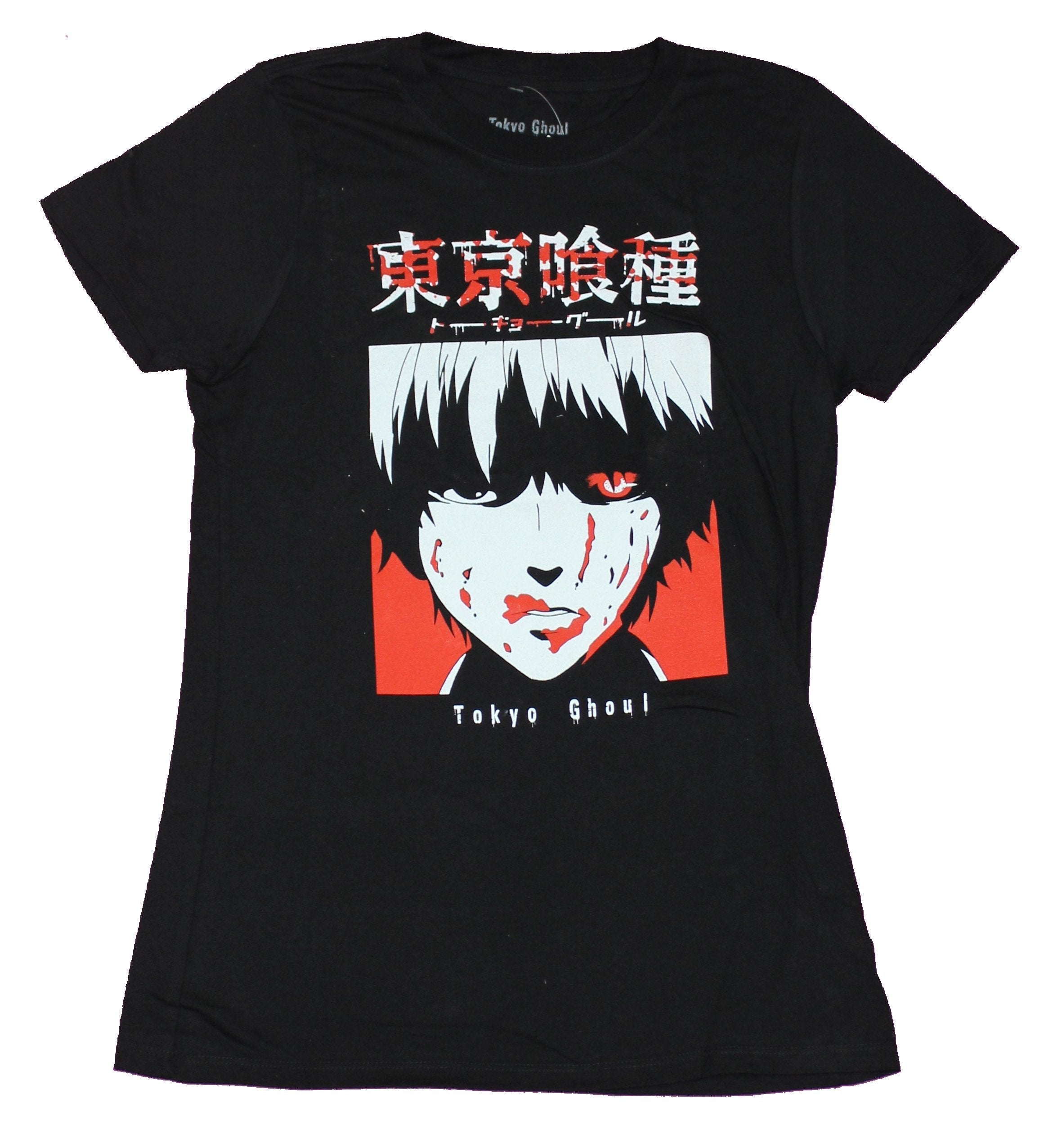 Tokyo Ghoul Juniors Bloody Face Under Kanji T-Shirts, Hoodie, Sweatshirt