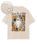 Jesus Is My Boo Double Sided Unisex Washed Christian T-shirt Hoodie, Sweatshirt | CiraTrend.com (Image 1)