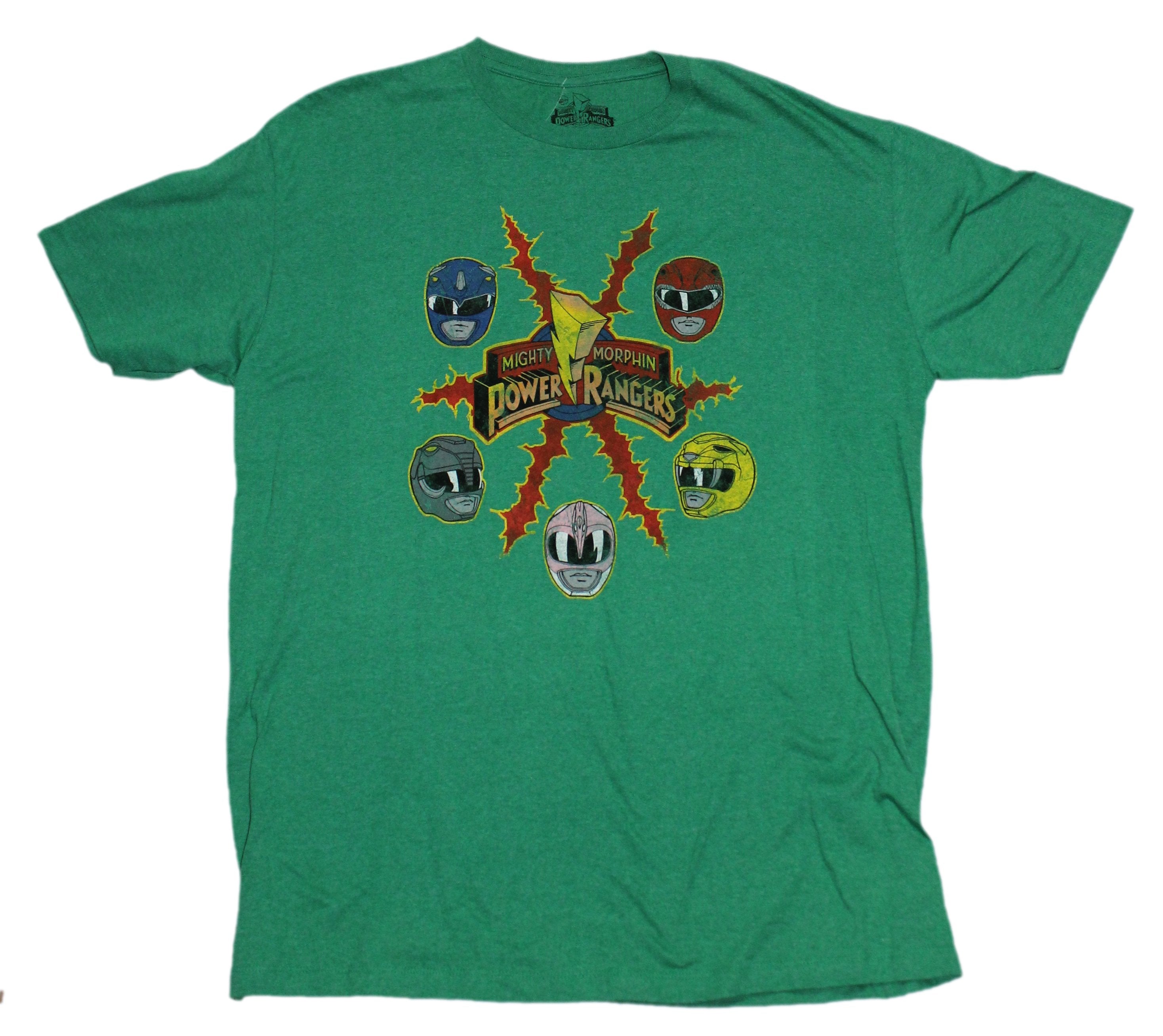 Mighty Morphin Power Rangers Mens T-Shirt  - Distressed Lighting Head Logo Ima Hoodie, Sweatshirt | CiraTrend.com