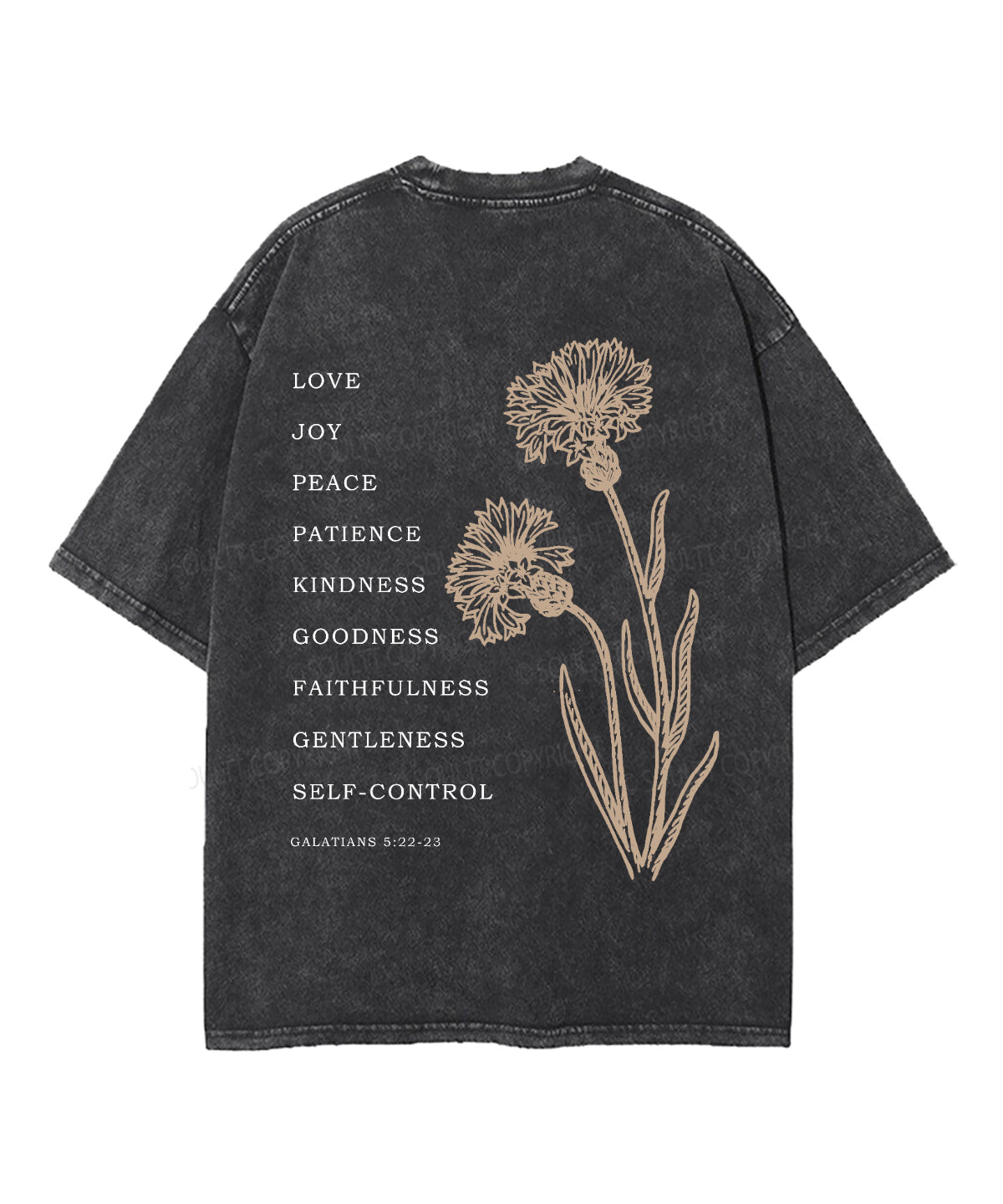 Love Joy Double Sided Unisex Washed Christian T-shirt Hoodie, Sweatshirt | CiraTrend.com (Image 3)