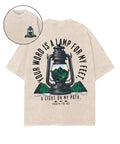 A Light On My Path Double Sided Unisex Washed Christian T-shirt Hoodie, Sweatshirt | CiraTrend.com (Image 1)