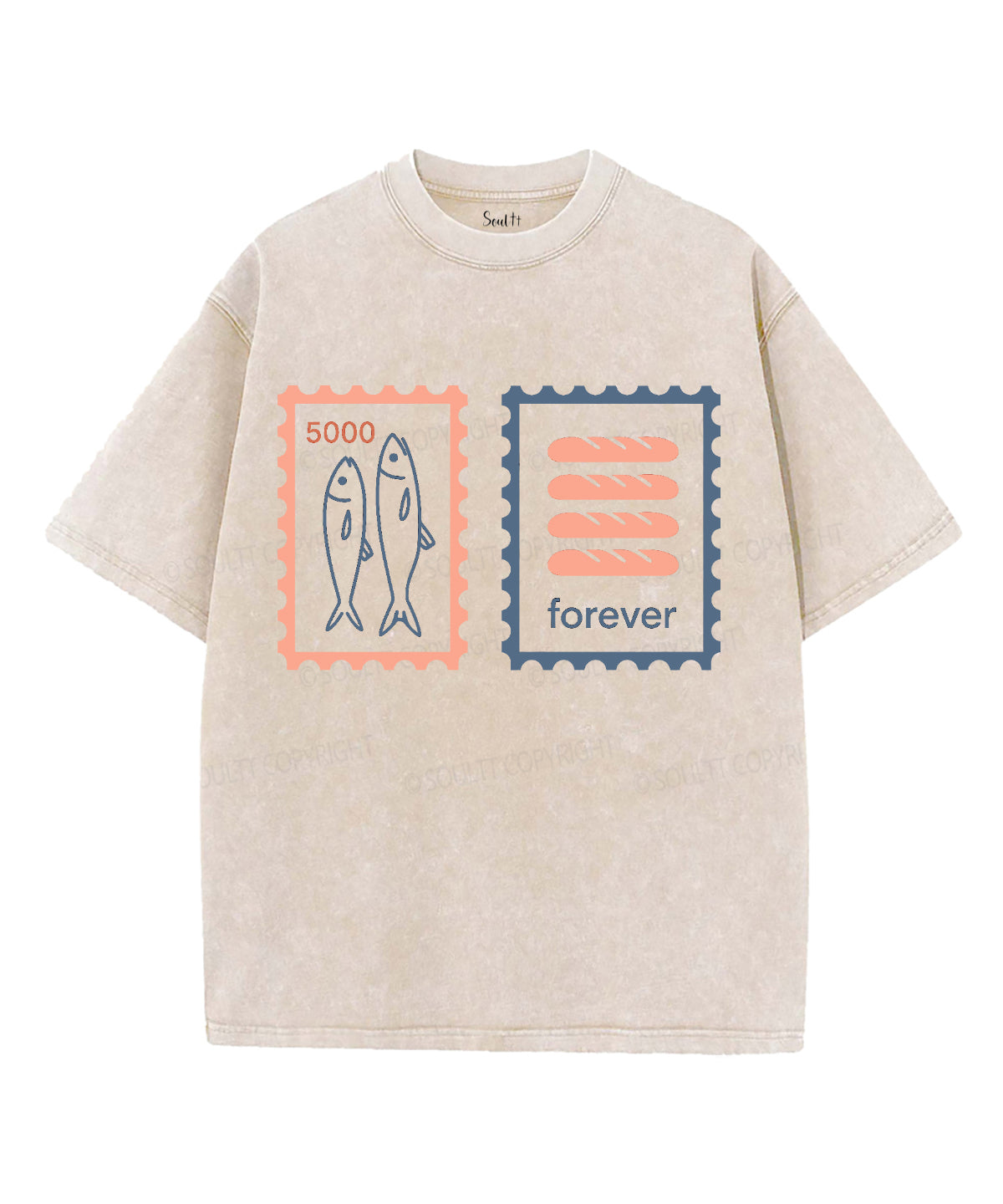 Fishes &Loaves Unisex Washed Christian T-shirt Style001 Hoodie, Sweatshirt | CiraTrend.com (Image 4)