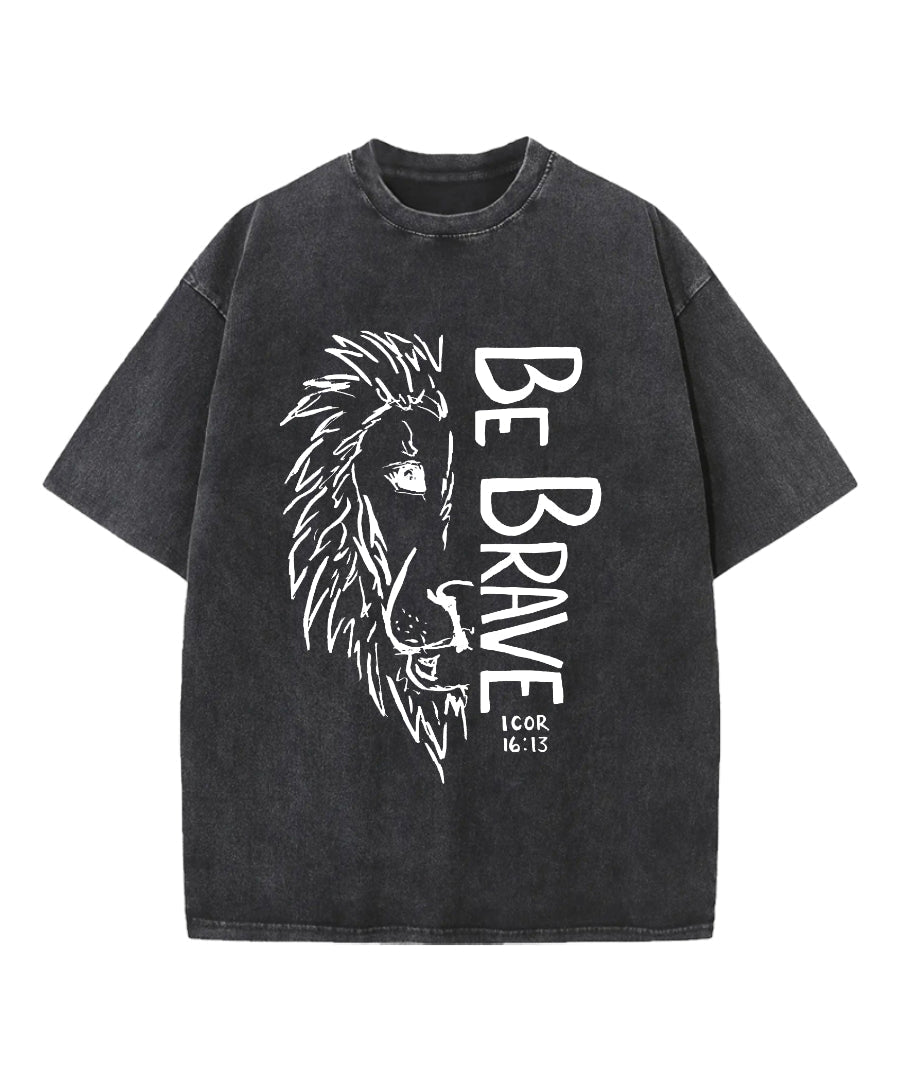 Be Brave Washed Christian T-shirt Style001 Hoodie, Sweatshirt | CiraTrend.com (Image 2)