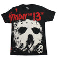 Friday the 13th  Mens T-Shirt - Giant Distressed Full Jason Mask Under Name Hoodie, Sweatshirt | CiraTrend.com
