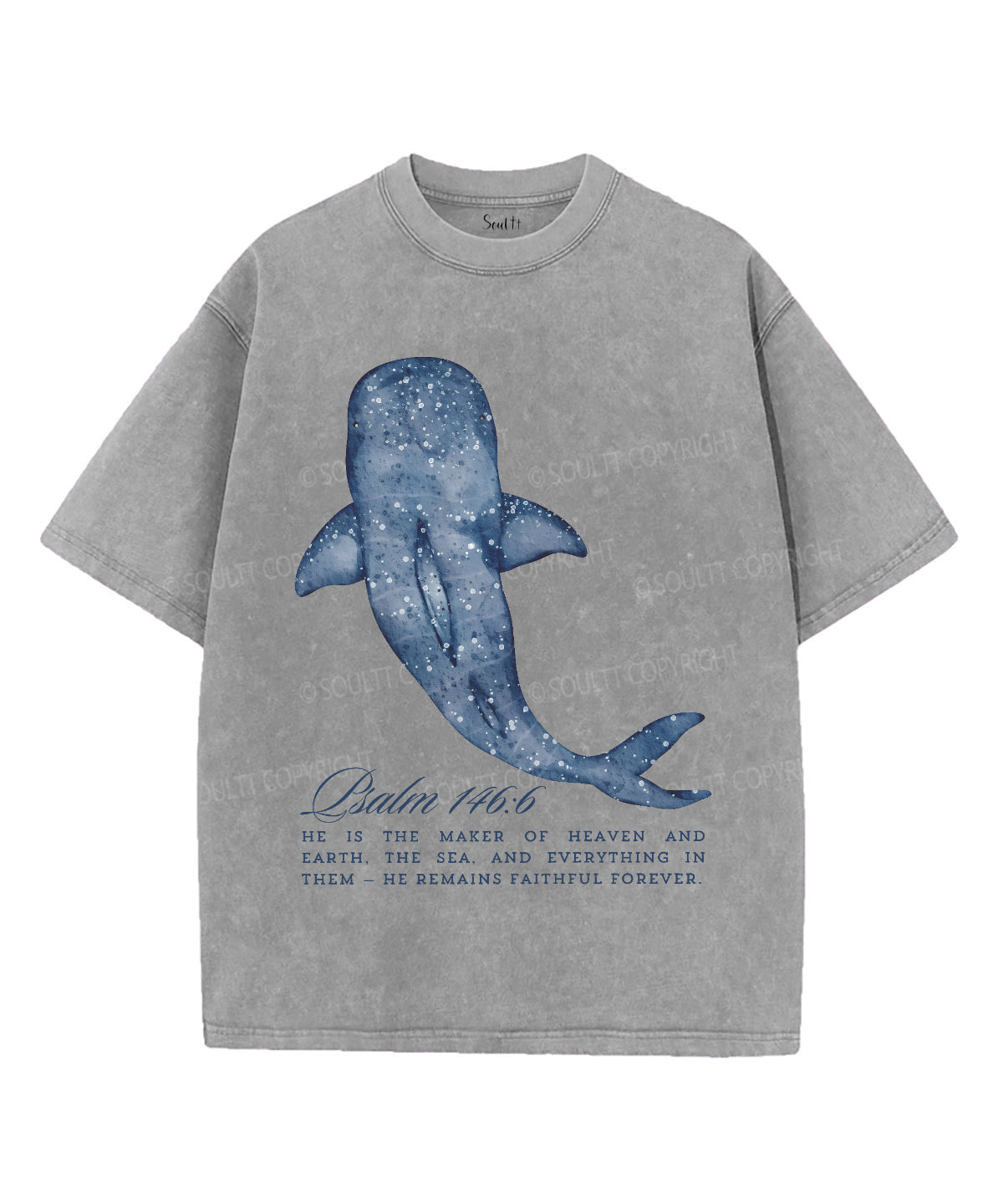 He Is The Maker Of Heaven Unisex Washed Christian T-shirt Hoodie, Sweatshirt | CiraTrend.com (Image 3)
