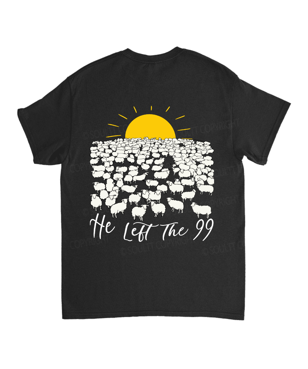 He Left The 99 For Me Double Sided Unisex Cotton Christian T-Shirt Hoodie, Sweatshirt | CiraTrend.com (Image 5)