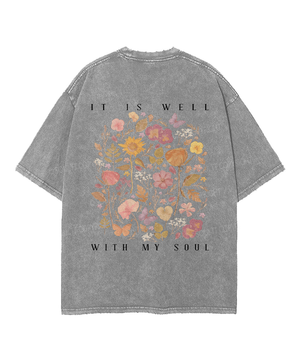 It Is Well With My Soul Double Sided Unisex Washed Christian T-shirt Style007 Hoodie, Sweatshirt | CiraTrend.com (Image 5)