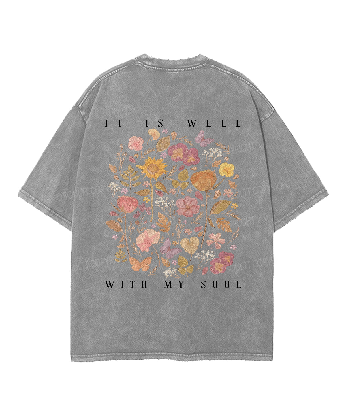 It Is Well With My Soul Double Sided Unisex Washed Christian T-shirt Style007 Hoodie, Sweatshirt | CiraTrend.com (Image 5)