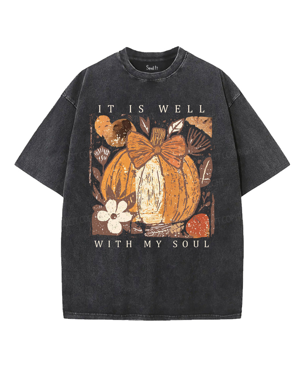 It Is Well With My Soul Unisex Washed Christian T-shirt Style017 Hoodie, Sweatshirt | CiraTrend.com (Image 1)