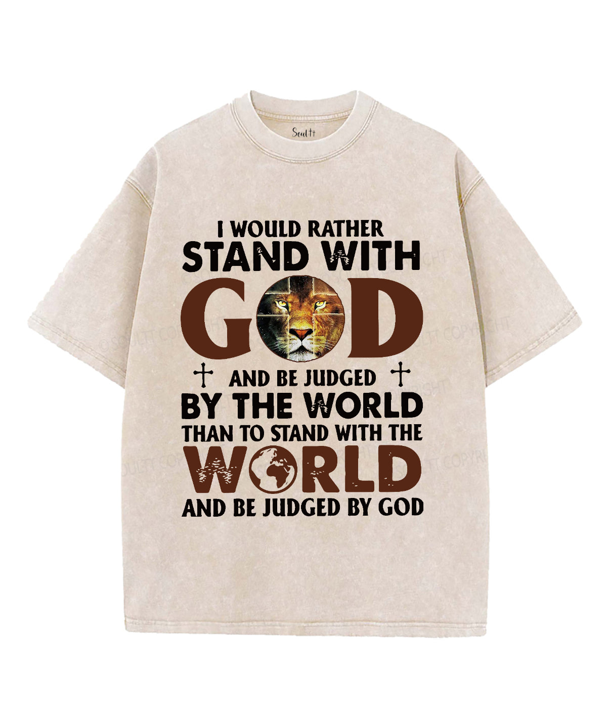 I Would Rather Stand With God Washed Christian T-shirt Style001 Hoodie, Sweatshirt | CiraTrend.com (Image 1)