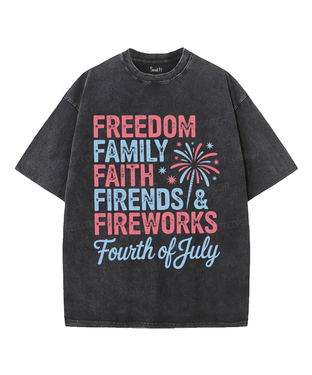 Freedom & Faith Unisex Washed Christian T-shirt Hoodie, Sweatshirt | CiraTrend.com (Image 2)