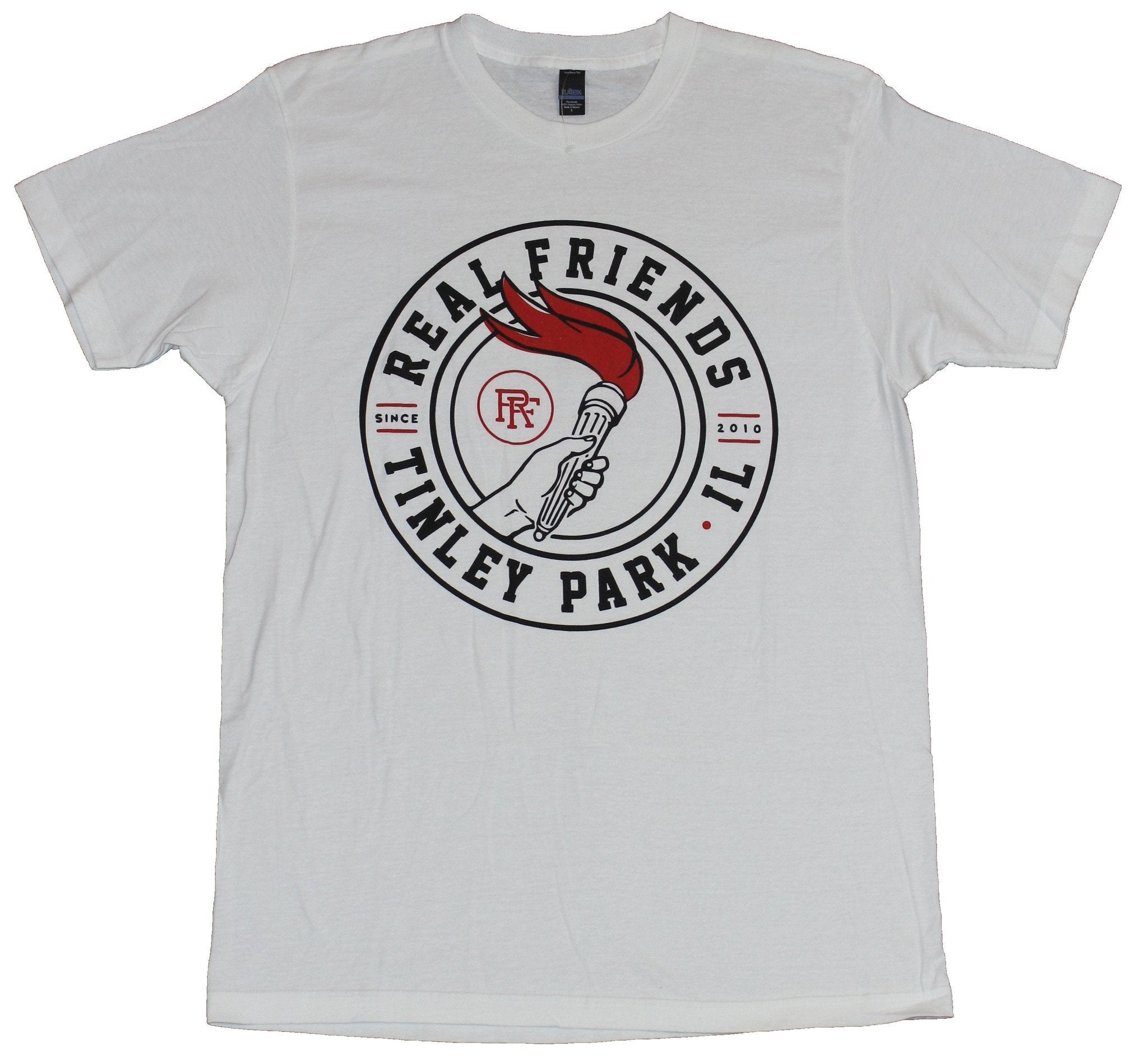 Real Friends Mens T-Shirt - Tinley Park, IL Torch Carrying Hand Image Hoodie, Sweatshirt | CiraTrend.com