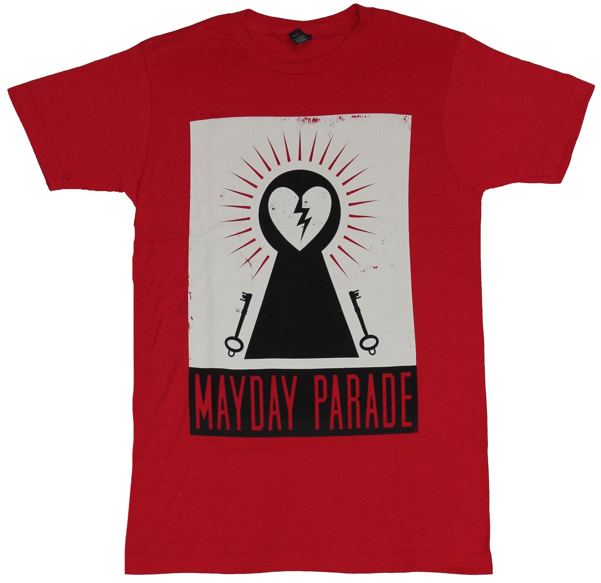 Mayday Parade Mens T-Shirt - Beaming Broken Heart in a Keyhole Image Hoodie, Sweatshirt | CiraTrend.com