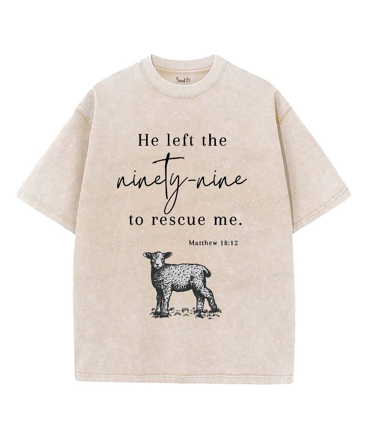 He Left The 99 For Me Unisex Washed Christian T-shirt Hoodie, Sweatshirt | CiraTrend.com (Image 2)