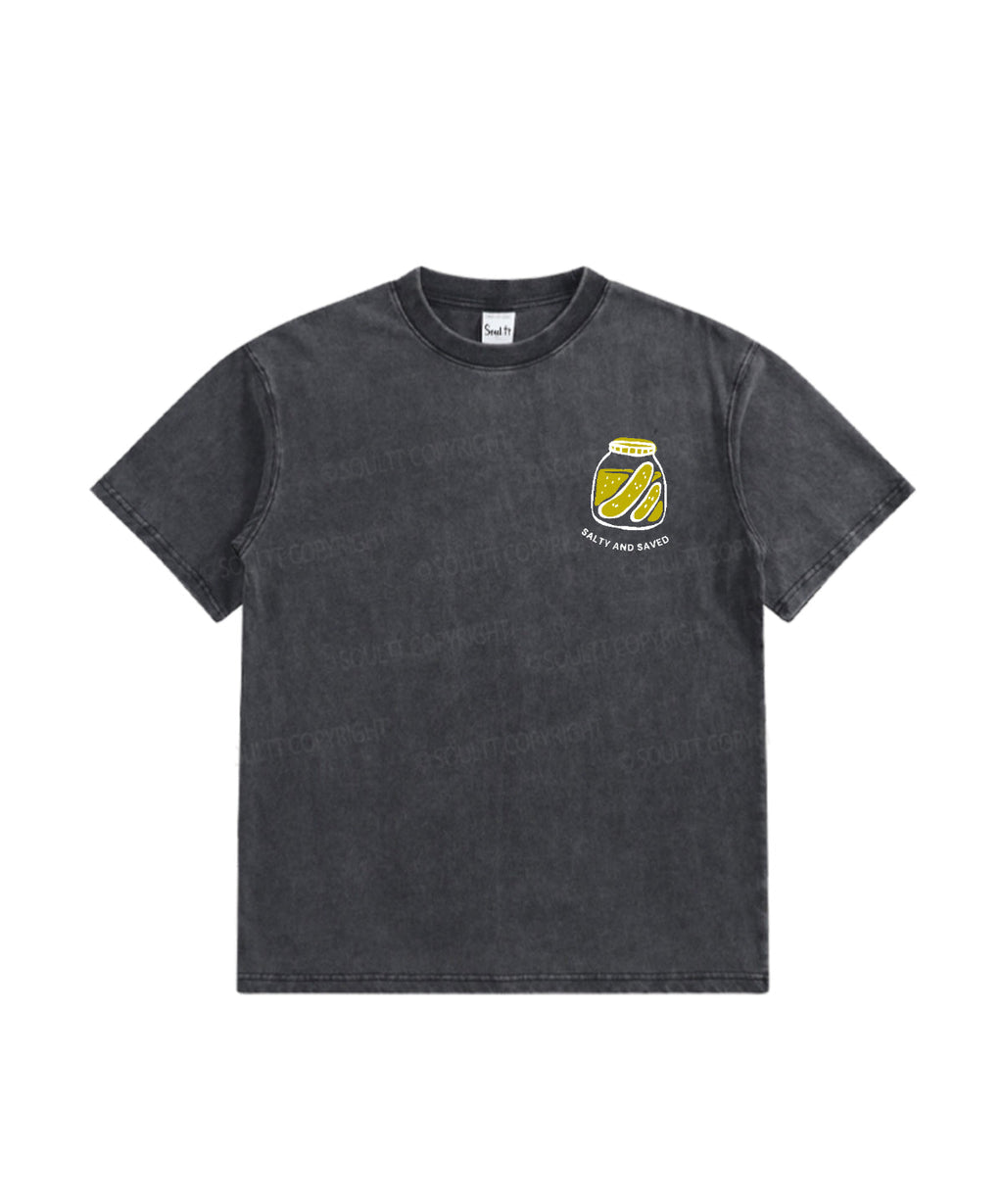 Salty Saved Double Sided Washed Christian Style001 T-Shirts, Hoodie, Sweatshirt