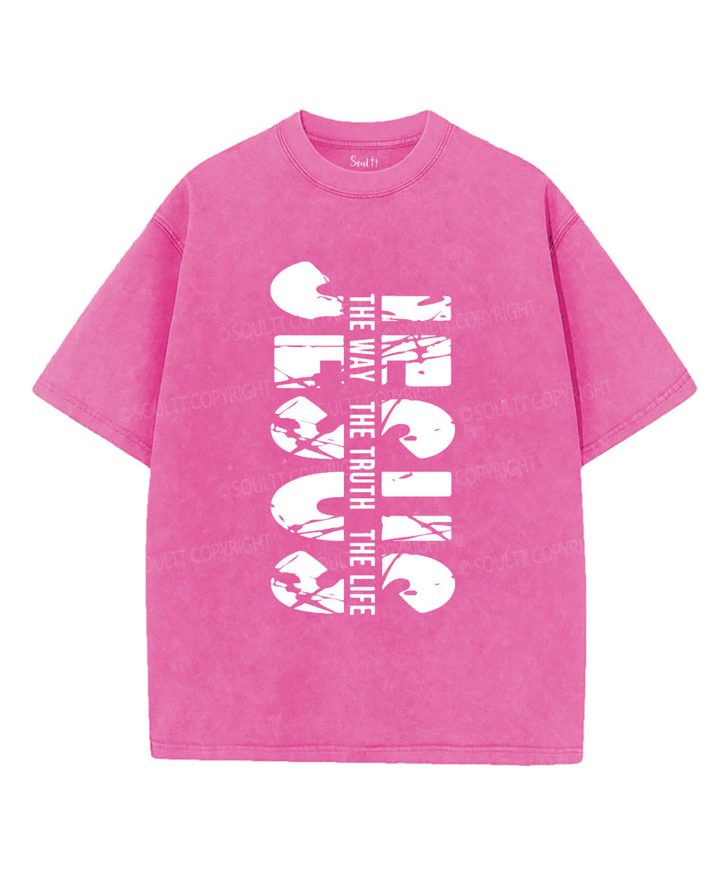 The Way The Truth The Life Washed Christian T-shirt Hoodie, Sweatshirt | CiraTrend.com (Image 2)