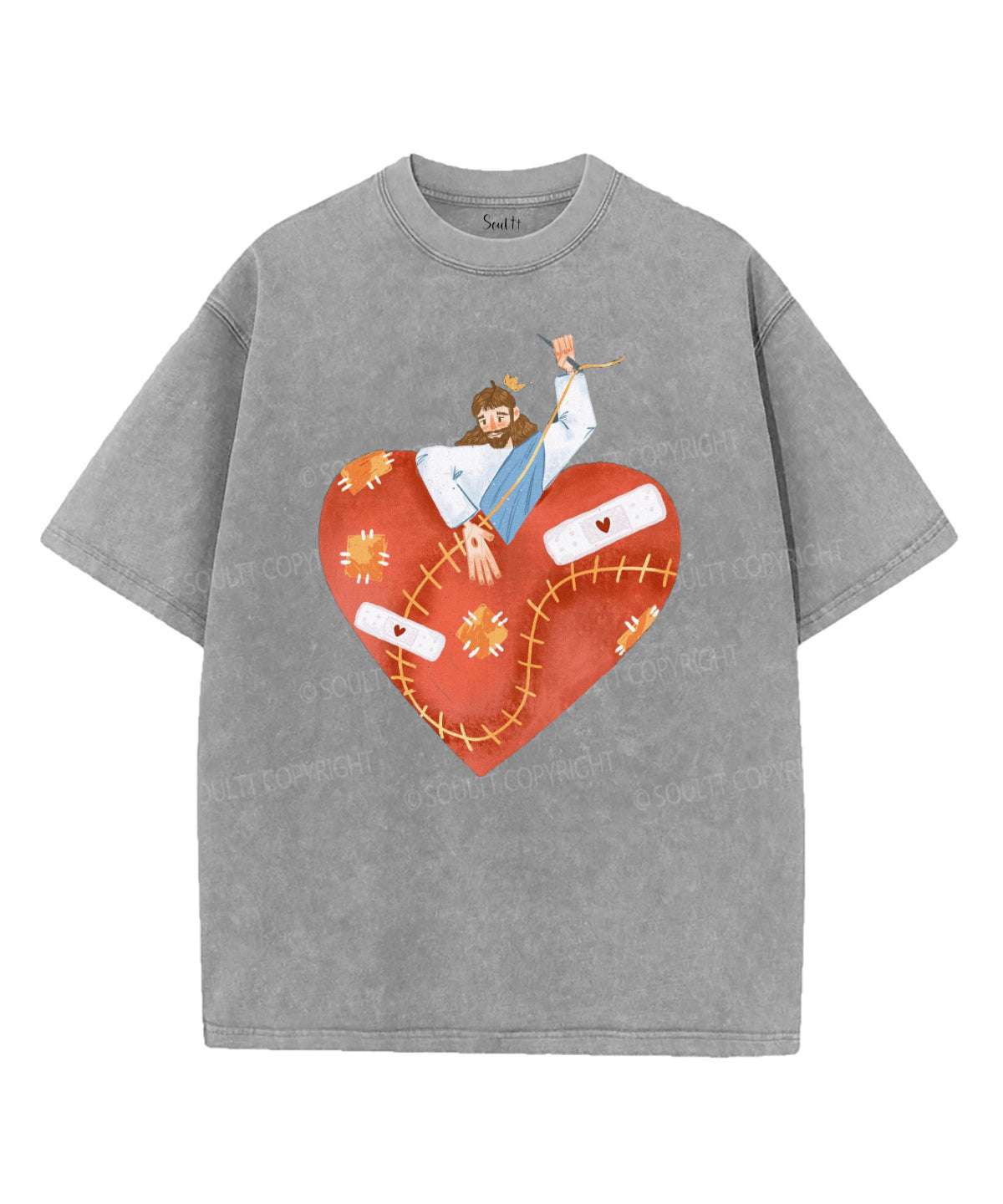 Jesus Heals Washed Christian T-shirt Style004 Hoodie, Sweatshirt | CiraTrend.com (Image 3)
