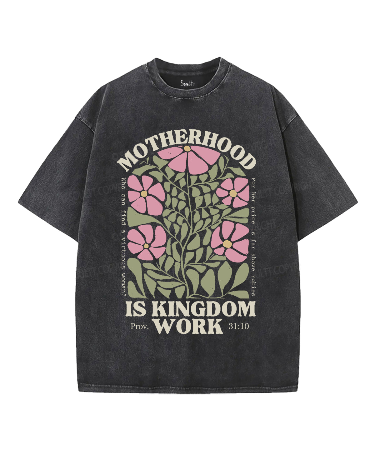 Motherhood Is Kingdom Work Unisex Washed Christian T-shirt Style005 Hoodie, Sweatshirt | CiraTrend.com (Image 1)
