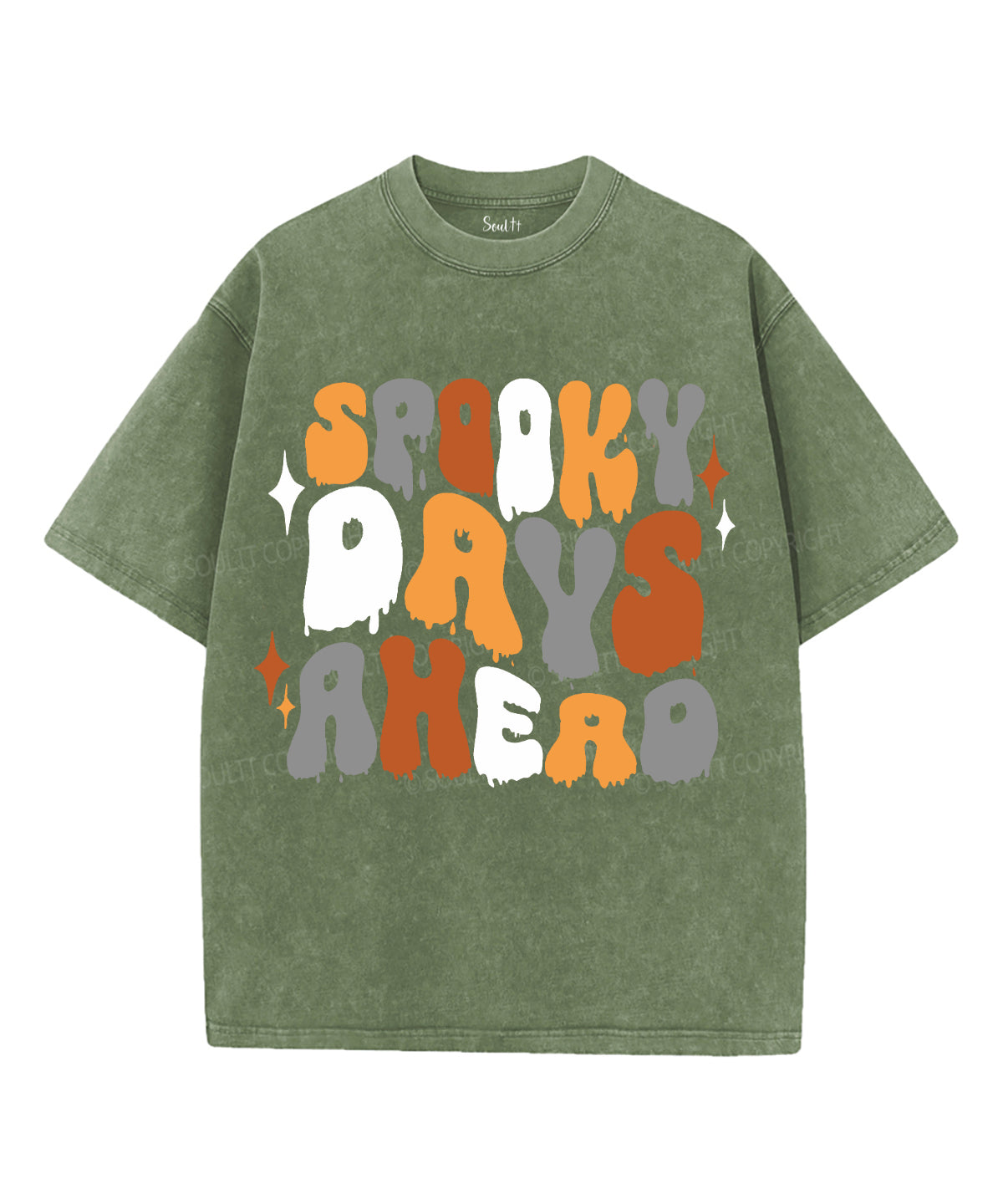 Spooky Days Ahead Unisex Washed Christian T-shirt Hoodie, Sweatshirt | CiraTrend.com (Image 4)