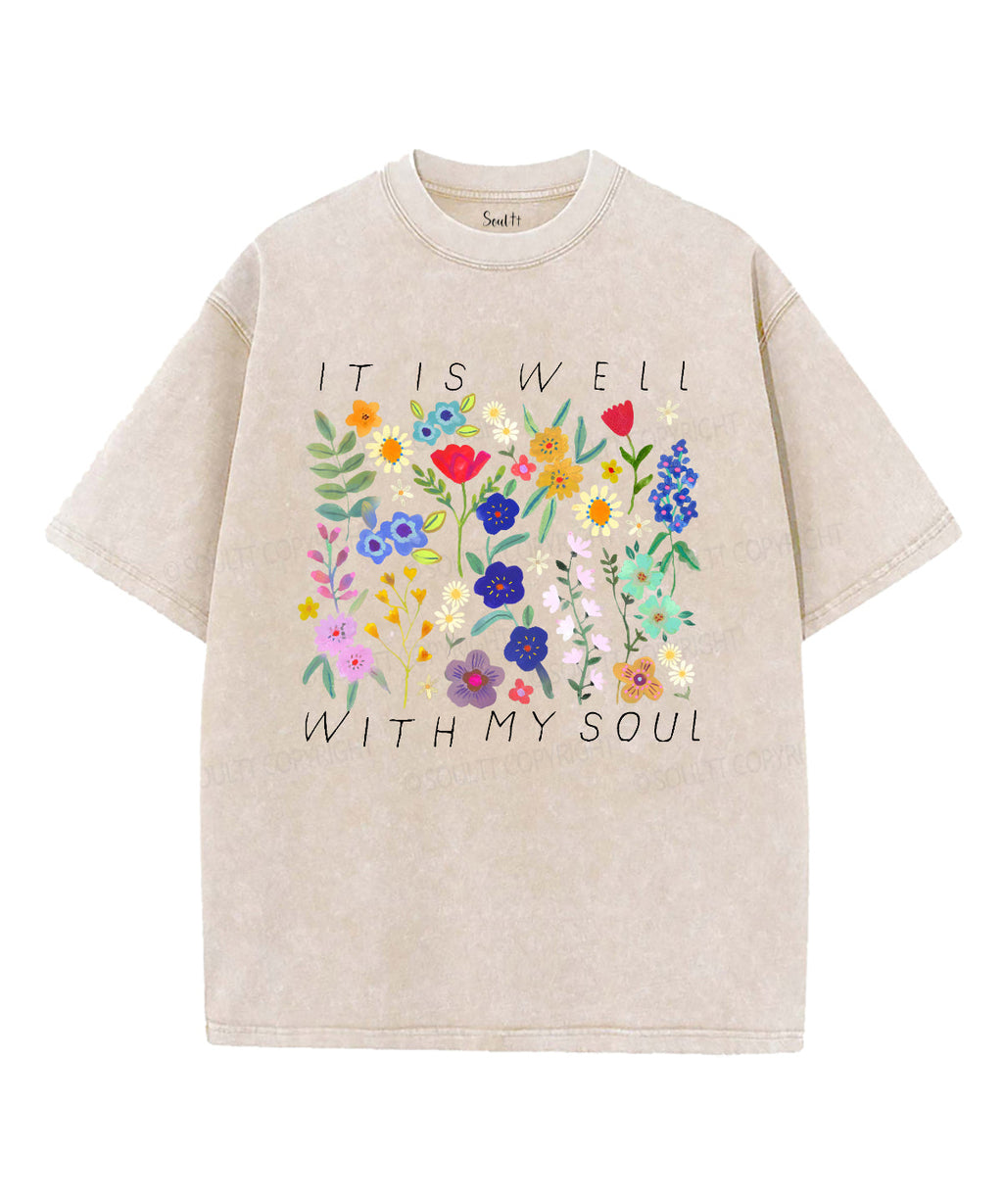 It Is Well With My Soul Washed Christian T-shirt Style025 Hoodie, Sweatshirt | CiraTrend.com (Image 2)