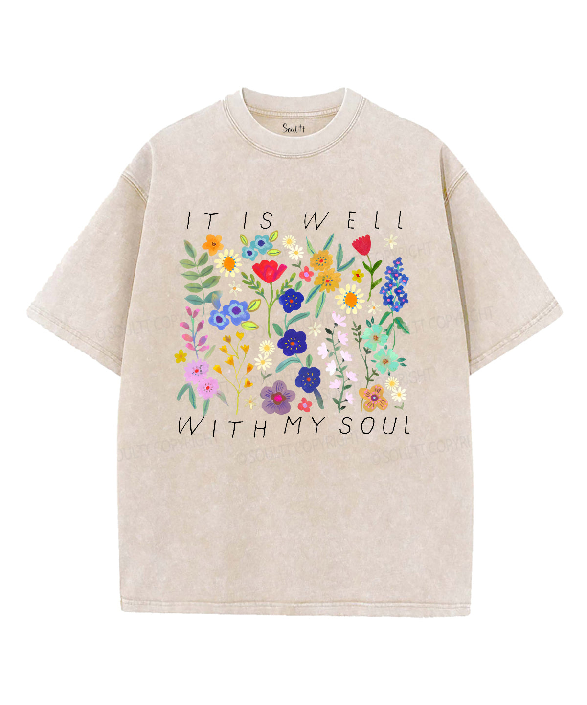 It Is Well With My Soul Washed Christian T-shirt Style025 Hoodie, Sweatshirt | CiraTrend.com (Image 2)