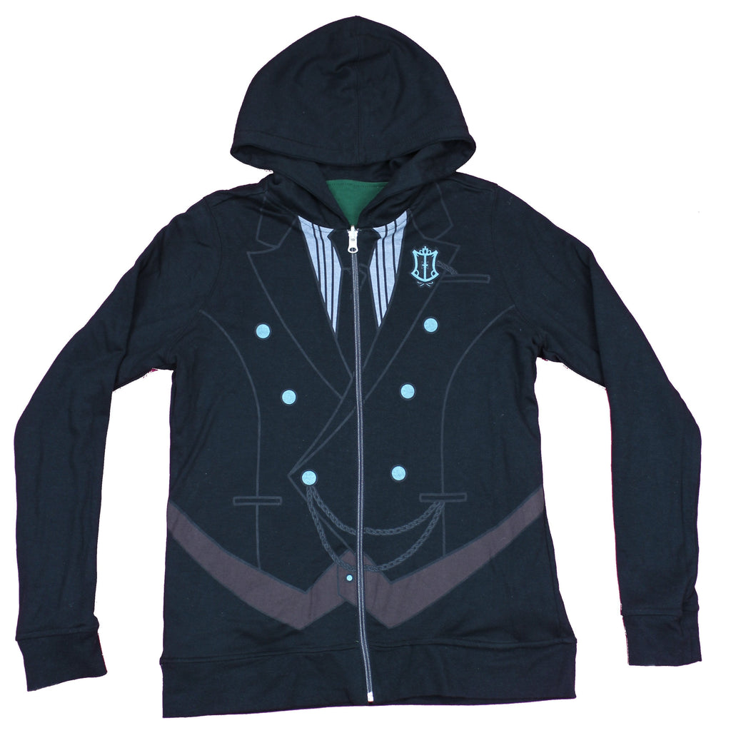 Black Butler  Girls Juniors Reversible Hoodie - Sebastian & Ciel Costume Style T-Shirts, Sweatshirt | CiraTrend.com (Image 2)