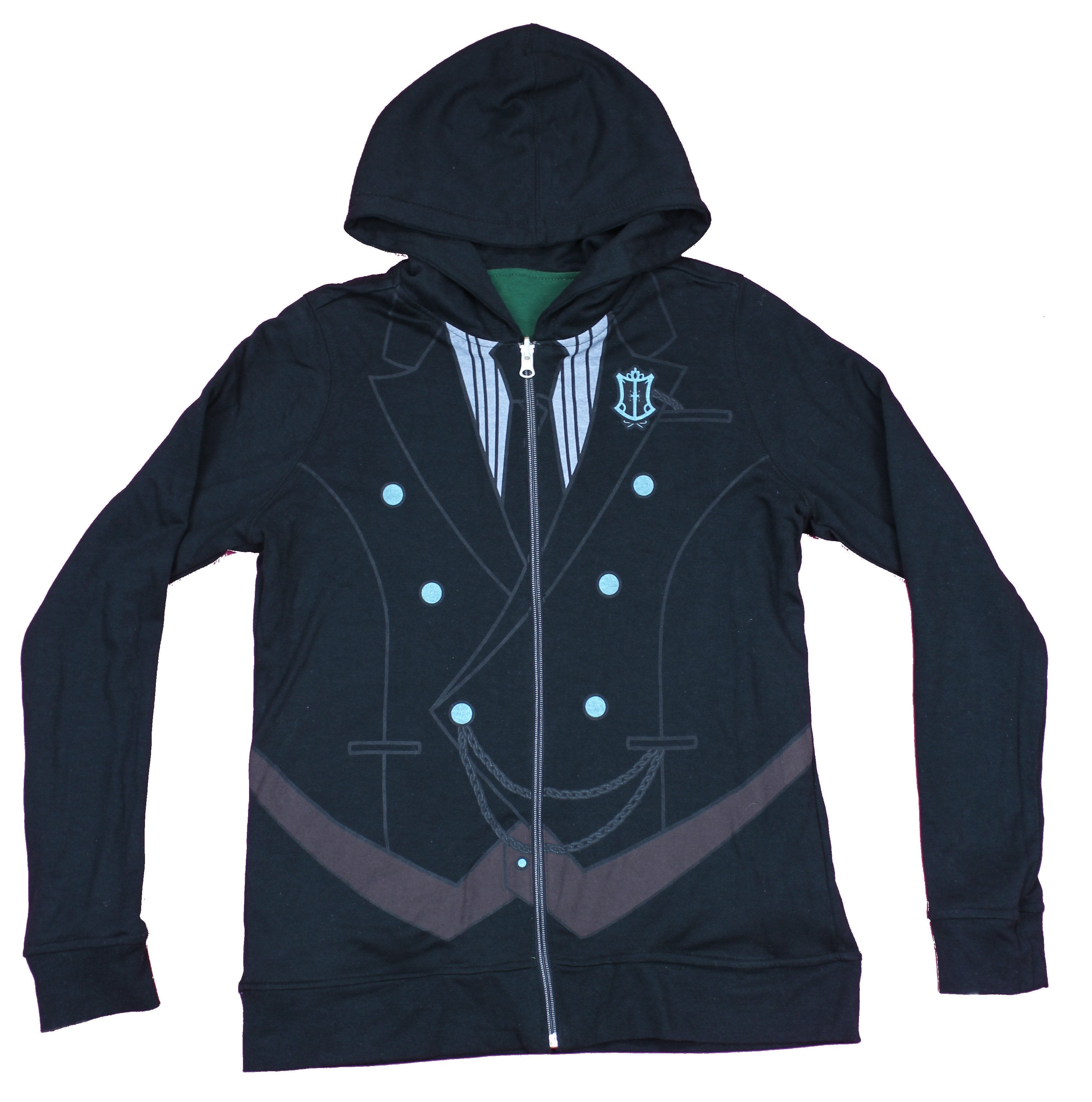 Black Butler  Girls Juniors Reversible Hoodie - Sebastian & Ciel Costume Style T-Shirts, Sweatshirt | CiraTrend.com (Image 2)