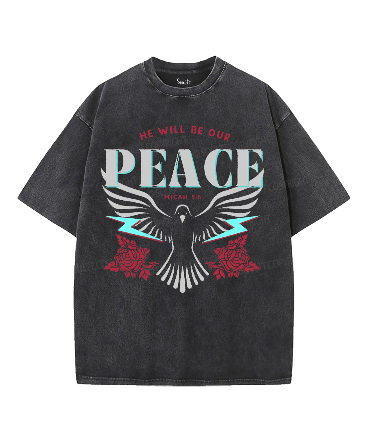 He Will Be Our Peace Washed Christian T-Shirts, Hoodie, Sweatshirt