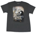 Assassin's Creed Mens T-Shirt - Unity Logo Over Building Image Hoodie, Sweatshirt | CiraTrend.com
