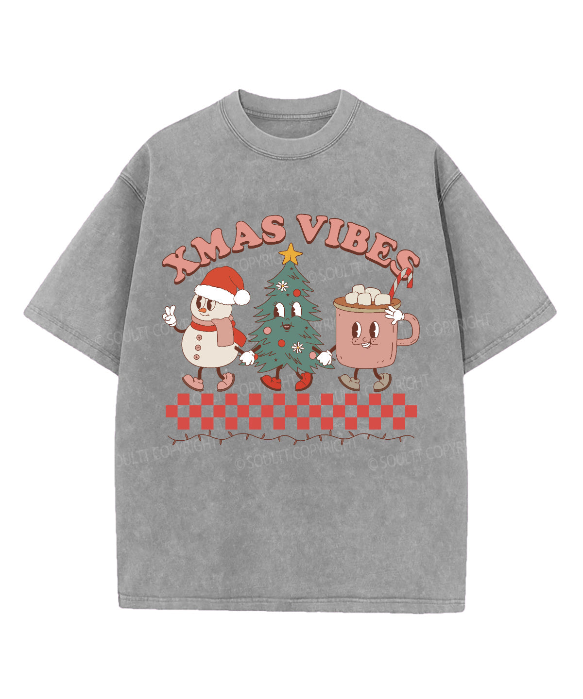 Xmas Vibes Washed Christian T-shirt Hoodie, Sweatshirt | CiraTrend.com (Image 4)