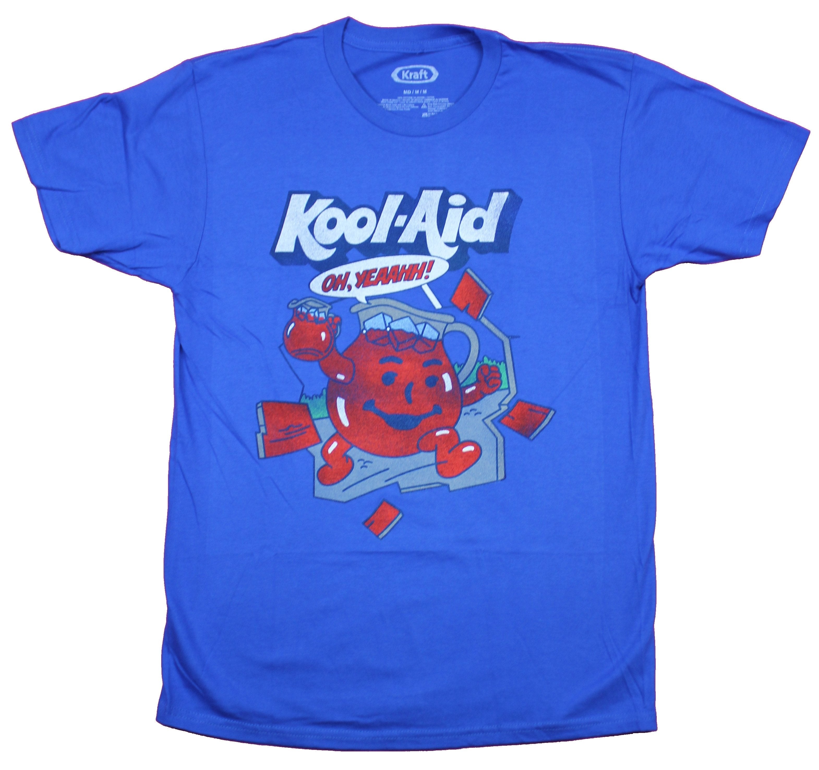 Kool-Aid Mens T-Shirt  - Wall Smashing Oh Yeahhh! Kool Aid Man Distressed Hoodie, Sweatshirt | CiraTrend.com