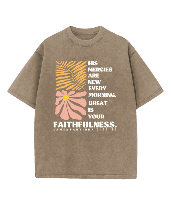 His Mercies Are New Washed Christian Style001 T-Shirts, Hoodie, Sweatshirt