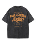 Halloween Jesus Unisex Washed Christian T-shirt Hoodie, Sweatshirt | CiraTrend.com (Image 1)