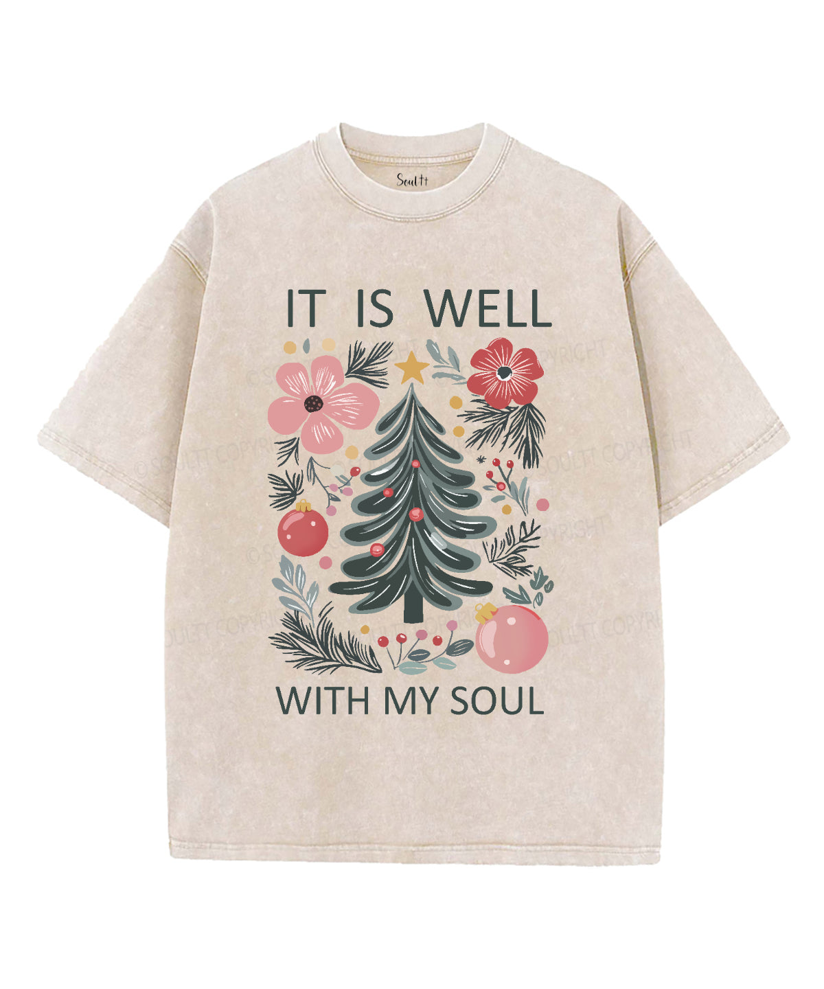 It Is Well With My Soul Washed Christian T-shirt Style024 Hoodie, Sweatshirt | CiraTrend.com (Image 1)